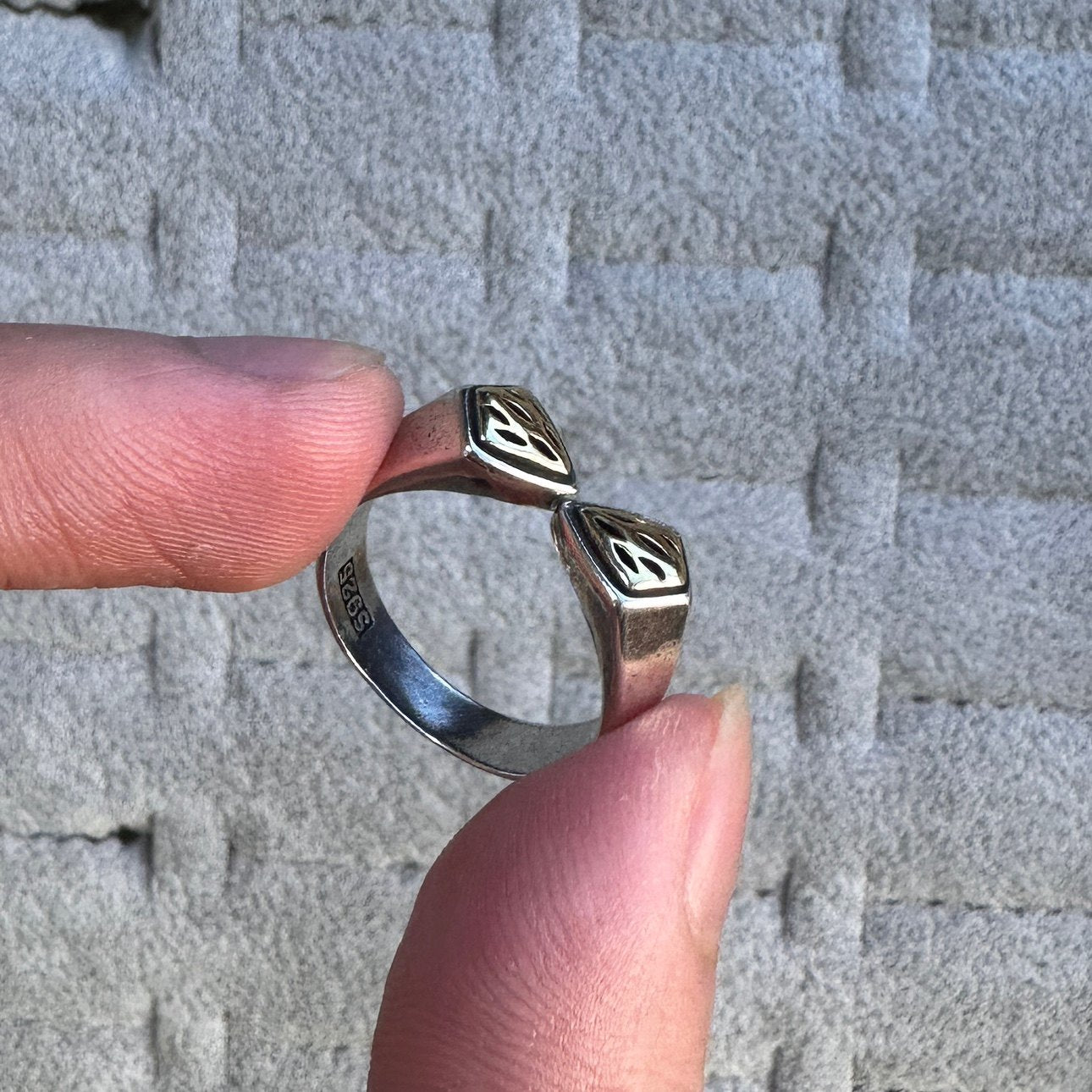 Vintage Vintage Men's Niche Adjustable Ring With An Open Mouth