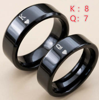 KQ Couples Fashionable King And Queen Rings
