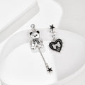 Sophisticated Asymmetrical Bear Earrings For Women