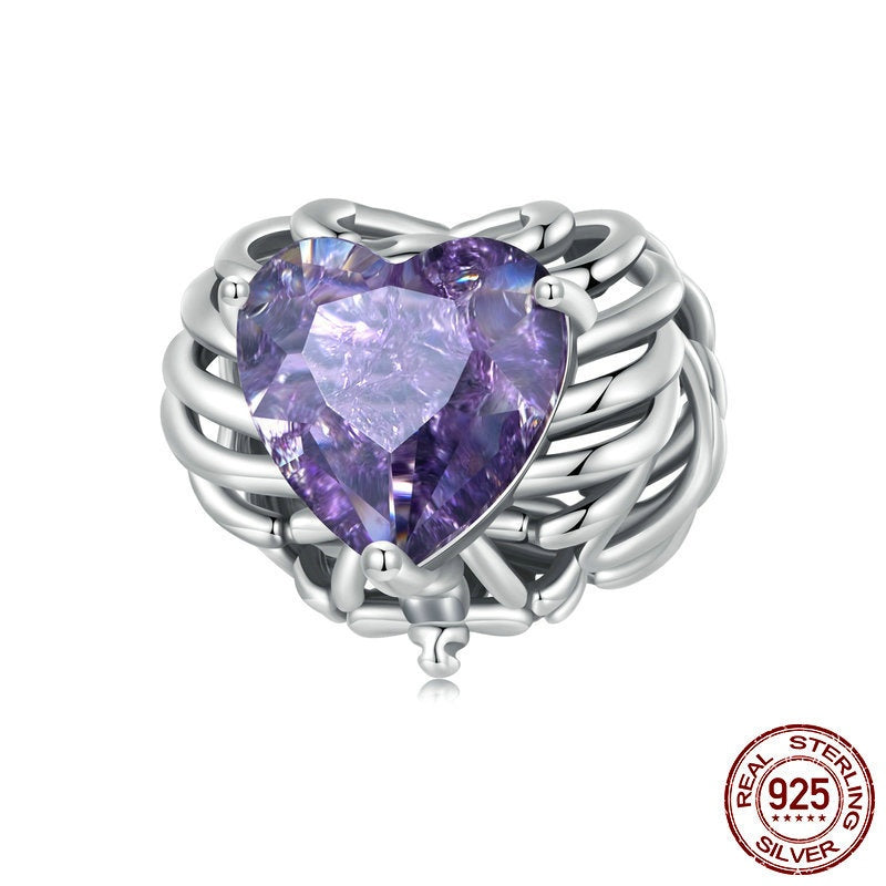 Purple Skull Heart Diy Bracelet String Beads Halloween Beads