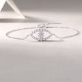 Wish Fairy - A Fashionable And Light Luxury Jewelry Silver Bracelet And Bracelet Set With Top-quality Moissanite, S925 Silver Electroplated Platinum