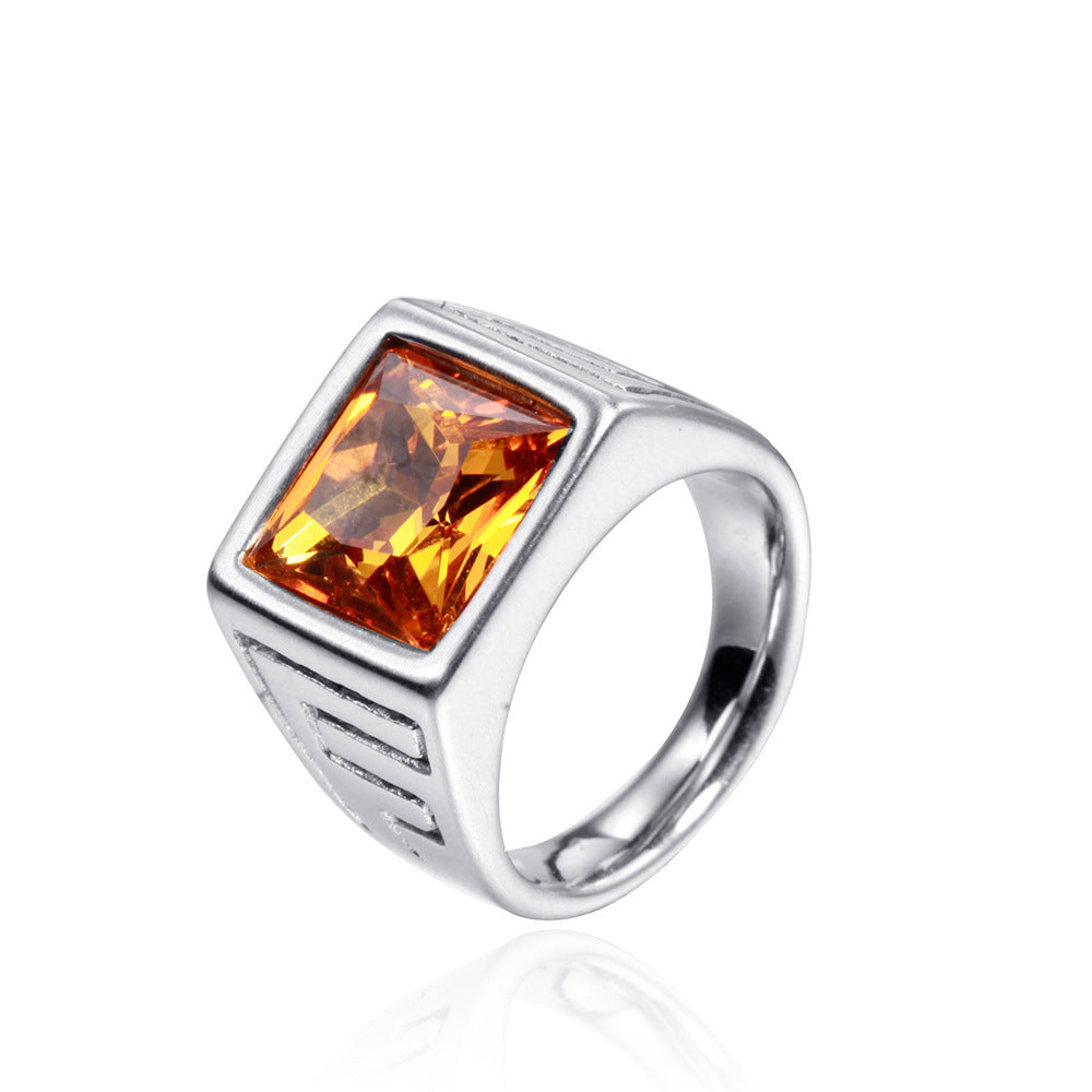 Retro Trendy Men Stainless Steel Ring