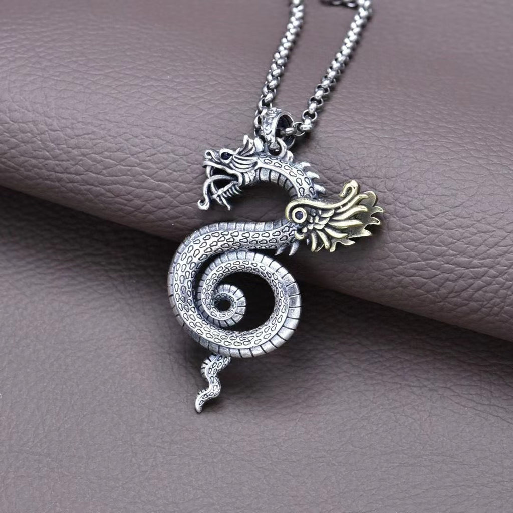 New Wing Dragon Pendant S925 Silver National Trend Personality