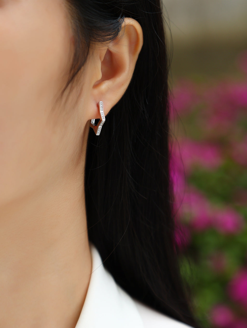 Star River Wandering - Earrings Set With Top-quality Moissanite S925 Silver And Platinum-plated Stud Earrings, A Fashionable And Trendy Accessory, Can Be Tested With A Diamond Pen