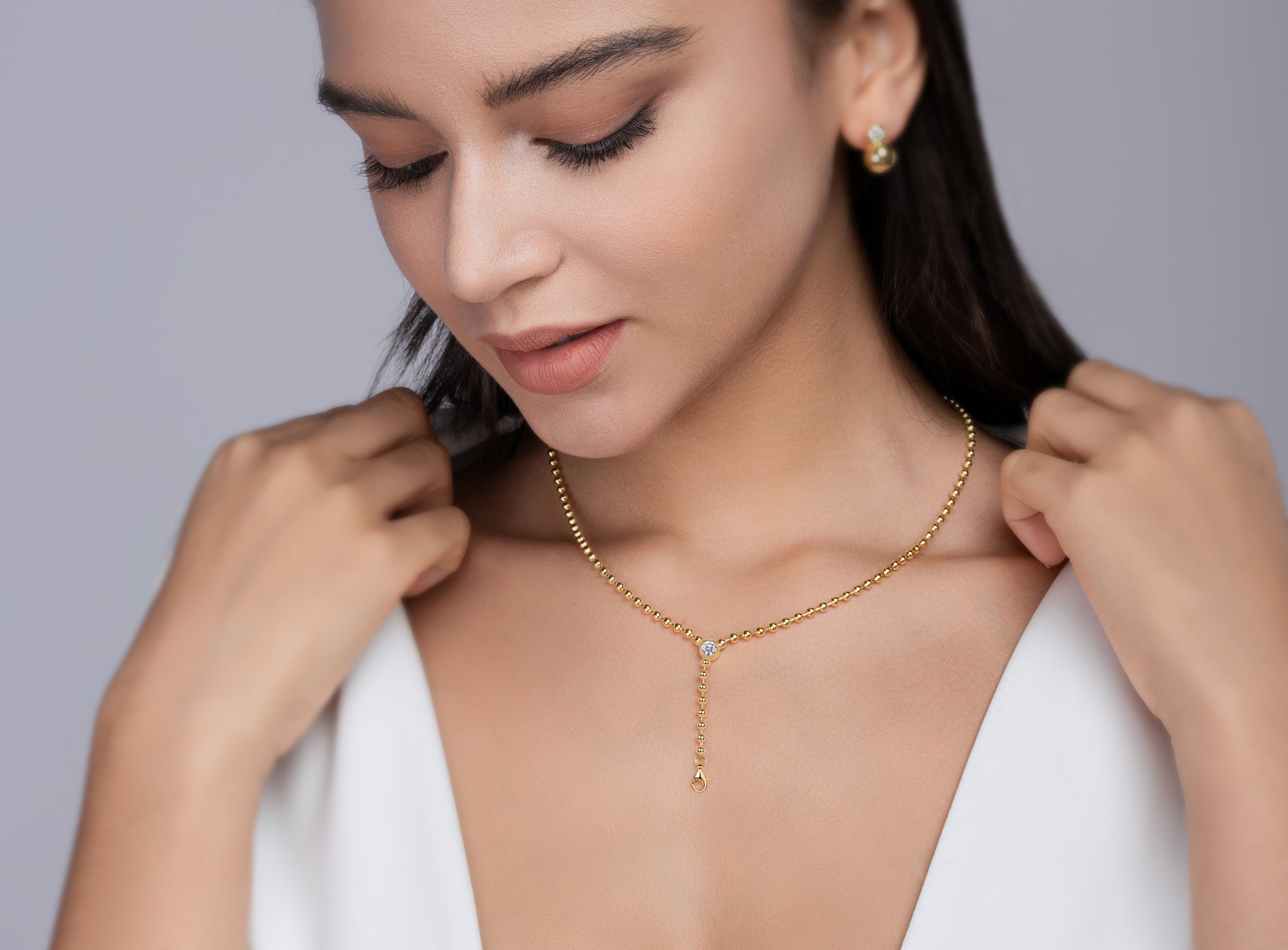 Time Interlaced - A Fashionable And Trendy Necklace Pendant Set With Top-quality Moissanite S925 Silver And Gold Plating Can Be Tested With A Diamond Pen