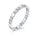 Bee Dance Of Light And Shadow - A Wedding Ring Set With Top-quality Moissanite S925 Silver And Platinum-plated Diamond. The Ring Can Be Inspected With A Diamond Pen