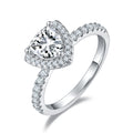 Triangular Moissanite Set With Top-quality Moissanite Luxury And Fashionable Light Luxury Jewelry Silver Ring S925 Silver Electroplated With Platinum