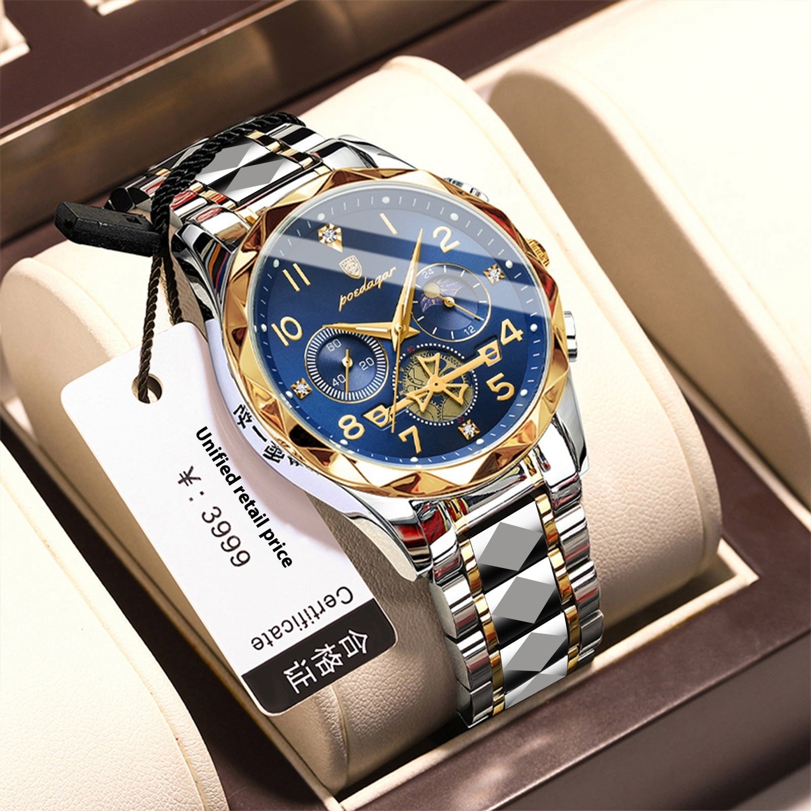 Men's Waterproof Luminous Fashionable Quartz Watch