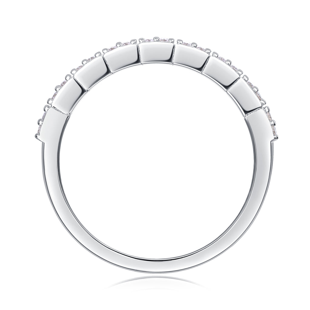 For Love - A Wedding Ring Set With Top-quality Moissanite S925 Silver And Platinum-plated Diamond Can Be Tested With A Diamond Pen. The Ring Is In Gold And Rose Gold