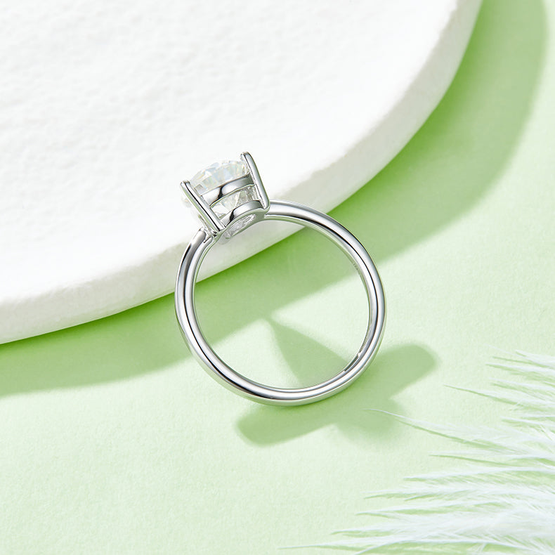 Pear-shaped Moissanite Set With Top-quality Moissanite Luxury And Fashionable Light Luxury Jewelry Silver Ring S925 Silver Electroplated With Platinum