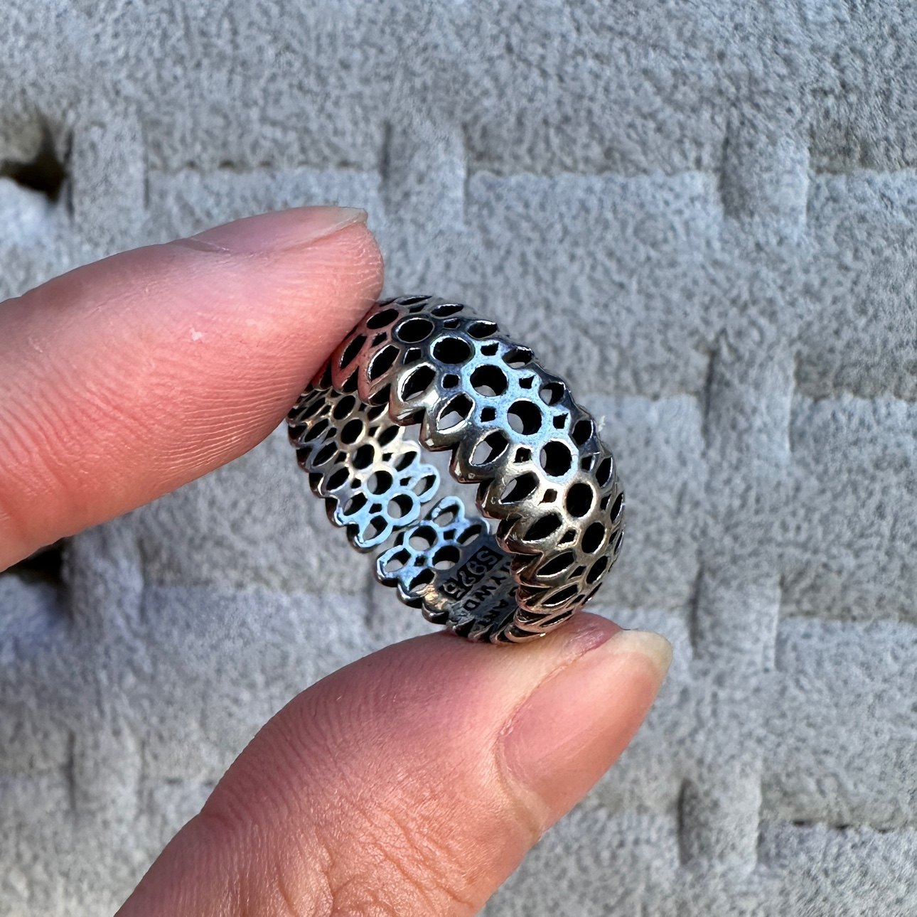 Vintage Vintage Men's Niche Adjustable Ring With An Open Mouth