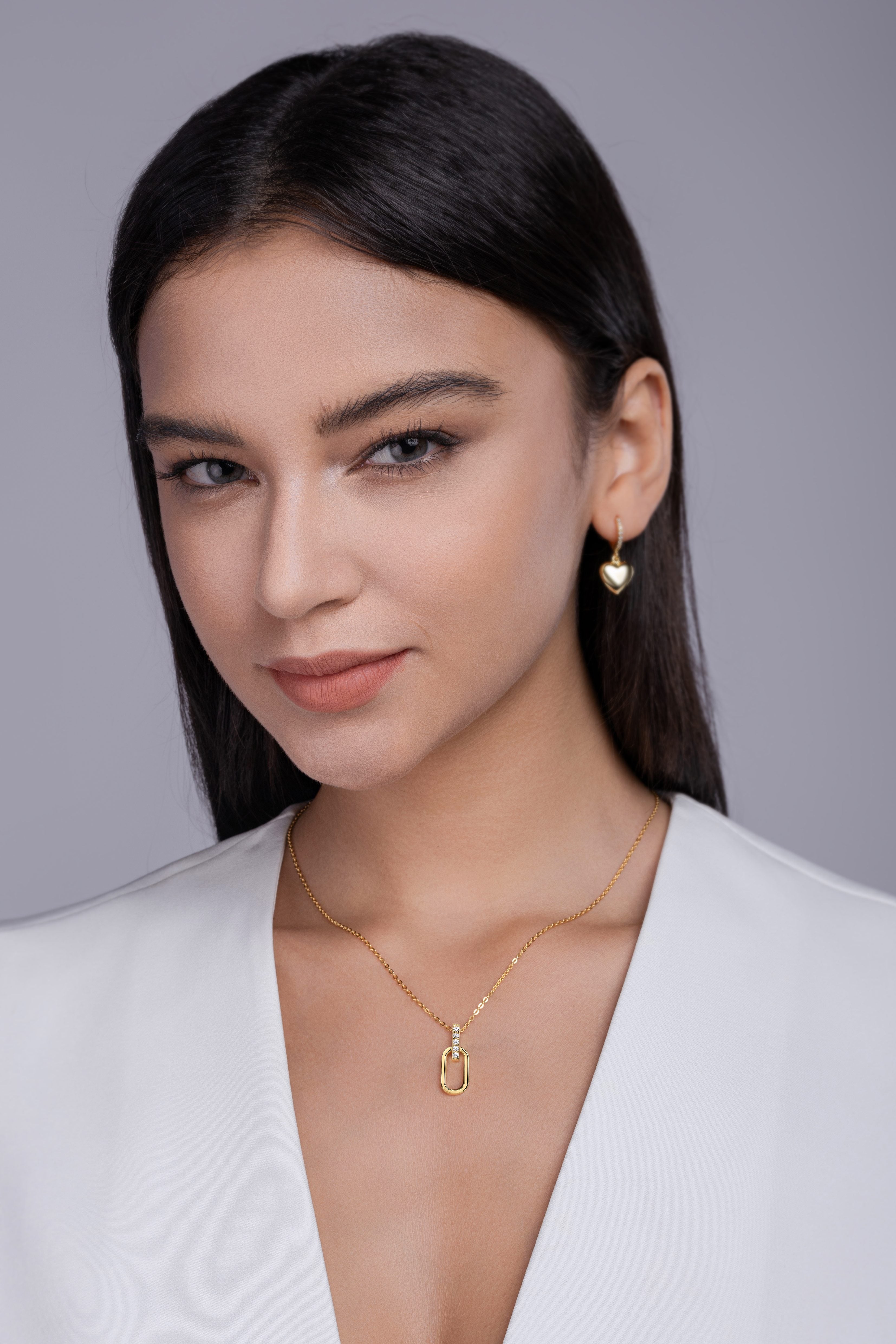 Light And Shadow Geometry - A Fashionable And Trendy Necklace Pendant Set With Top-quality Moissanite S925 And Silver Plated With Gold Can Be Tested With A Diamond Pen