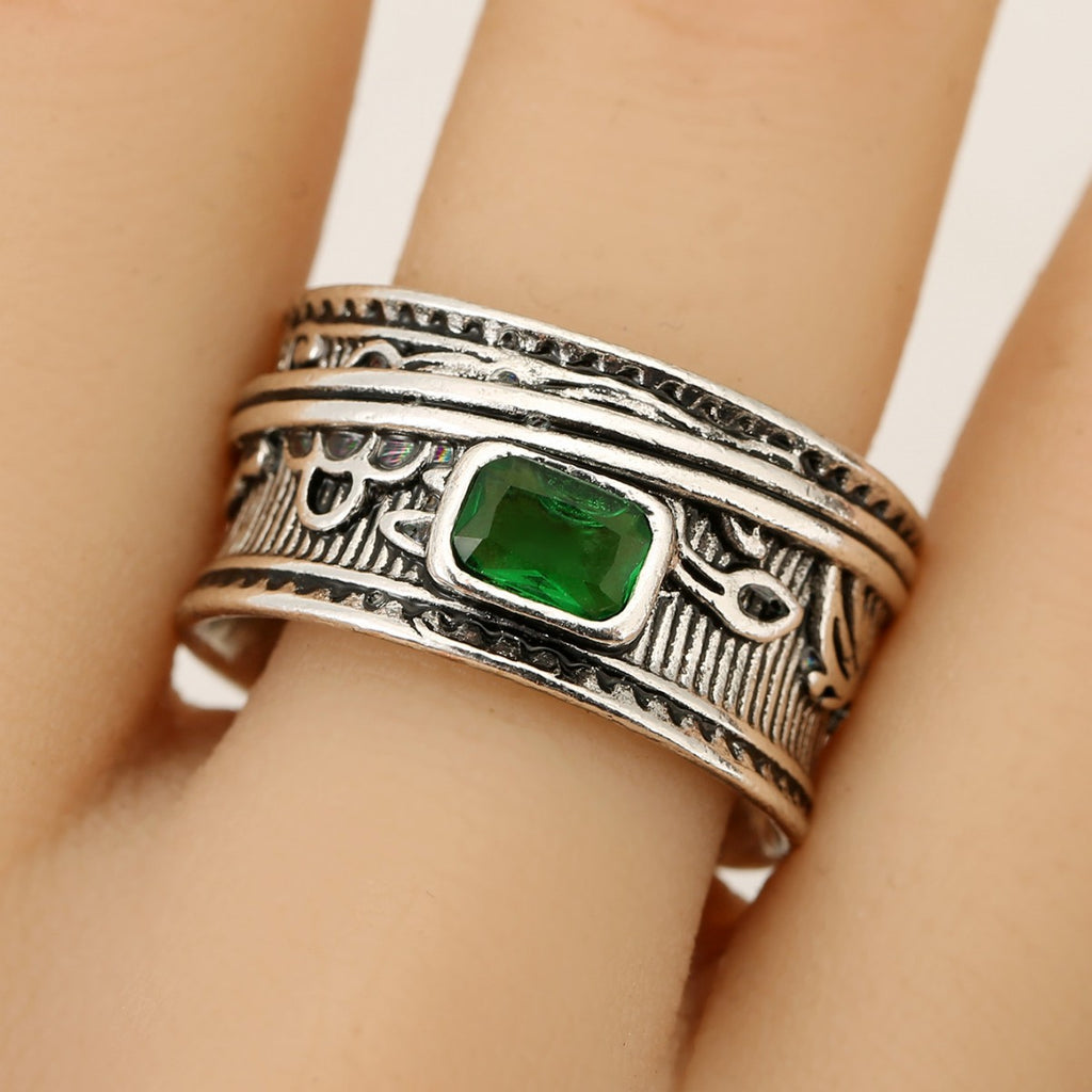 French Vintage Geometric Ring With A Niche Designer-inspired Look