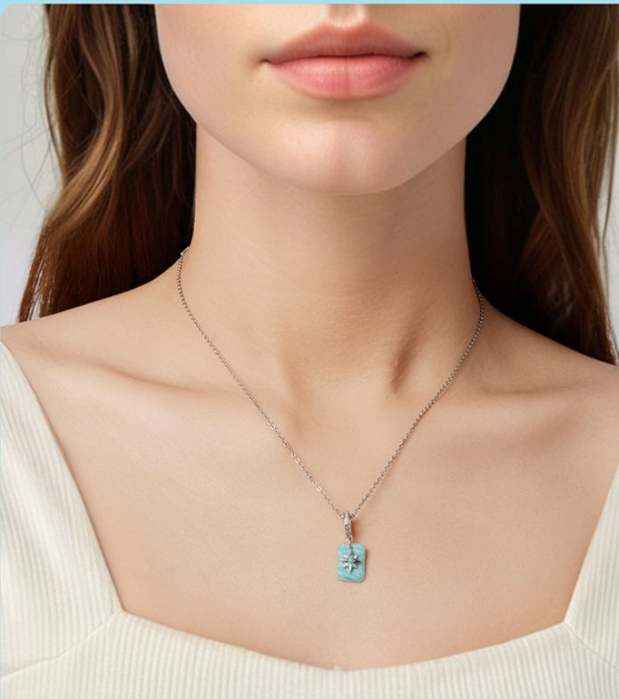 Original Turquoise Star Amazonite Pendant Stars