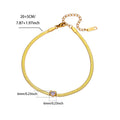 18K Gold-plated Stainless Steel Snake-chain Blade Chain Anklet