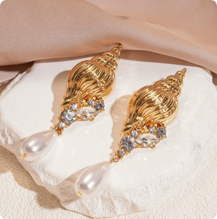 Retro Oval Pearl Earrings With A Light Luxury And High-end Feel