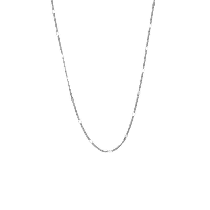 S925 Sterling Silver Necklace With A Minimalist, High-end 18K Gold Finish