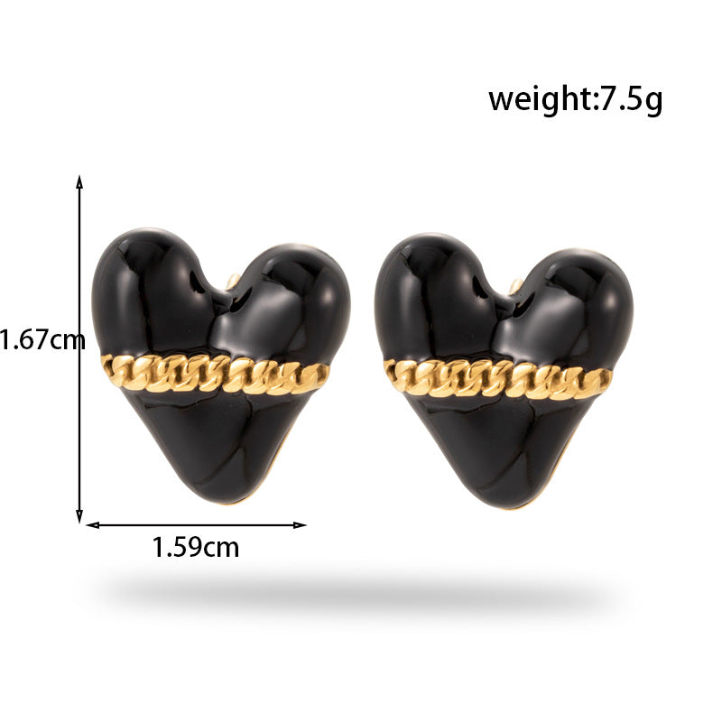 Fashionable Versatile Titanium Steel With A Personalized Stainless Steel Heart Design