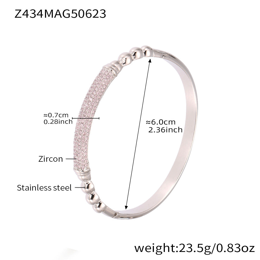 High-end Stainless Steel Zircon Bracelet