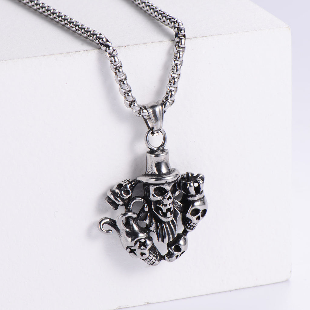 Fashionable Titanium Steel Skull Pendant