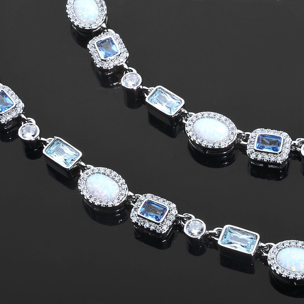 Colorful Gemstone Jewelry Chain Opal Necklace