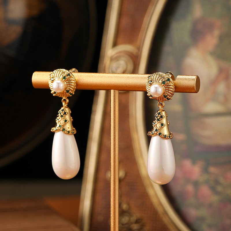 Pearl French-Style Vintage Earrings