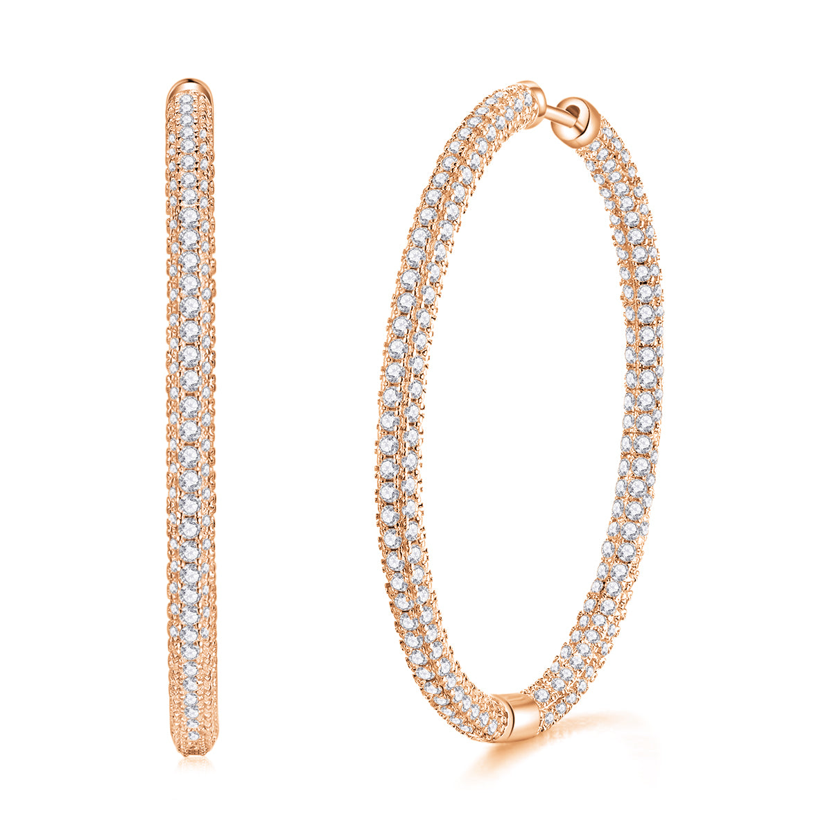Lustrous - A Fashionable And Trendy Accessory Set With Top-quality Moissanite S925 Silver And Platinum-plated Stud Earrings. It Can Be Detected In Gold Rose Gold With A Diamond Pen