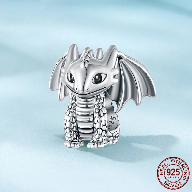 S925 Sterling Silver Exquisite Three-dimensional Flying Dragon Beads