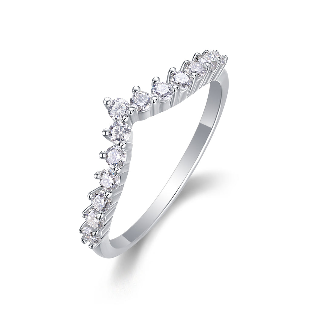 Embrace Yourself - A Wedding Ring Set With Top-quality Moissanite S925 Silver And Platinum-plated Diamond Can Be Tested With A Diamond Pen