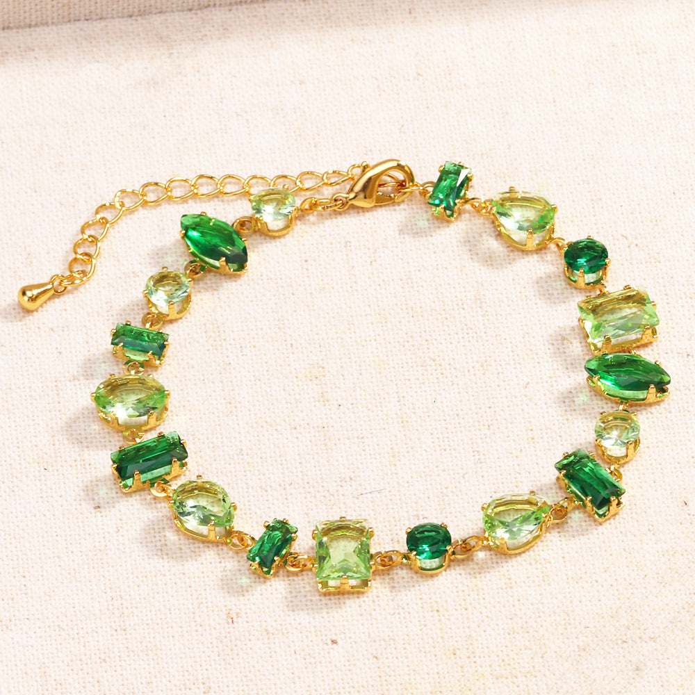 Stylish Zircon Color Bracelet In The Instagram Style