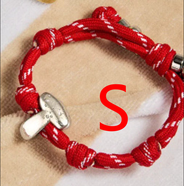 Colorful Braided Rope Bracelet With 26 English Letters  Pendant