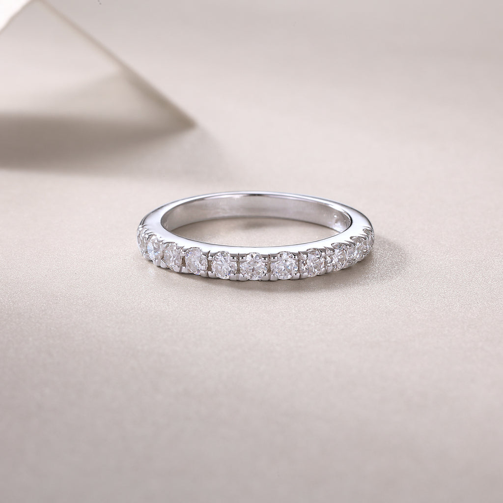 Parallel World - A Wedding Ring Set With Top-quality Moissanite S925 Silver And Platinum-plated Diamond Can Be Tested With A Diamond Pen. The Ring Is In Gold And Rose Gold