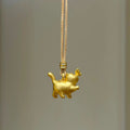 Kitten And Butterfly Pendant Adorable Sweet Cat And Butterfly Design