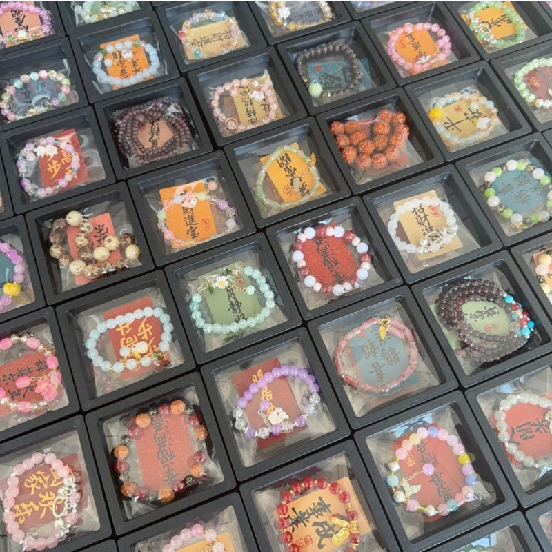 Night Market, Temple Fair And Exhibition Stalls Featuring Beaded Bracelets And Glass Jewelry