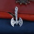 Pure Silver Viking Axe Pendant Unique Niche