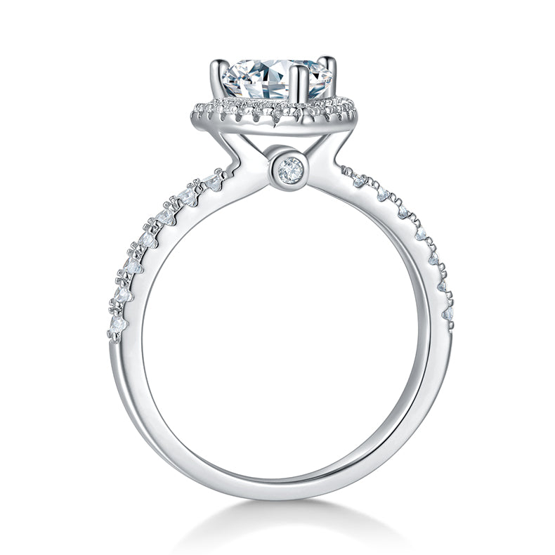 Triangular Moissanite Set With Top-quality Moissanite Luxury And Fashionable Light Luxury Jewelry Silver Ring S925 Silver Electroplated With Platinum