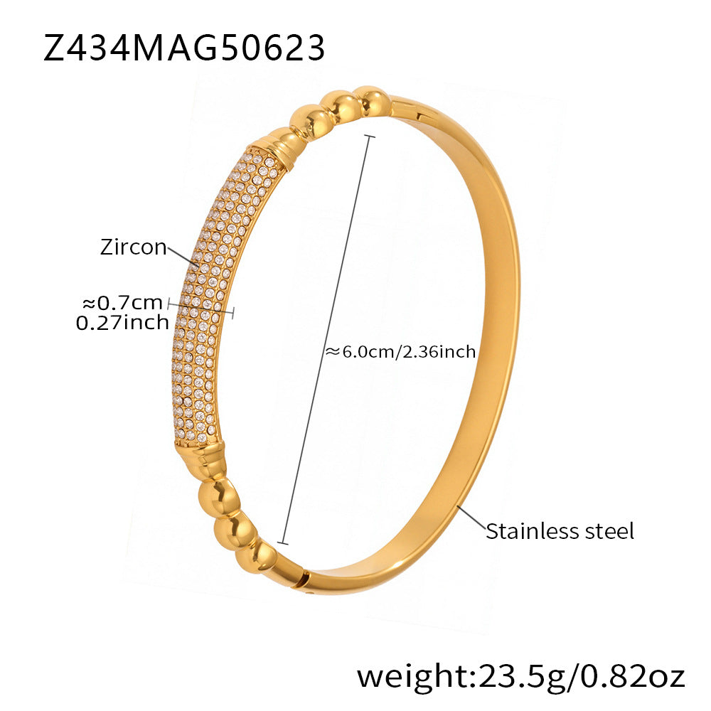 High-end Stainless Steel Zircon Bracelet