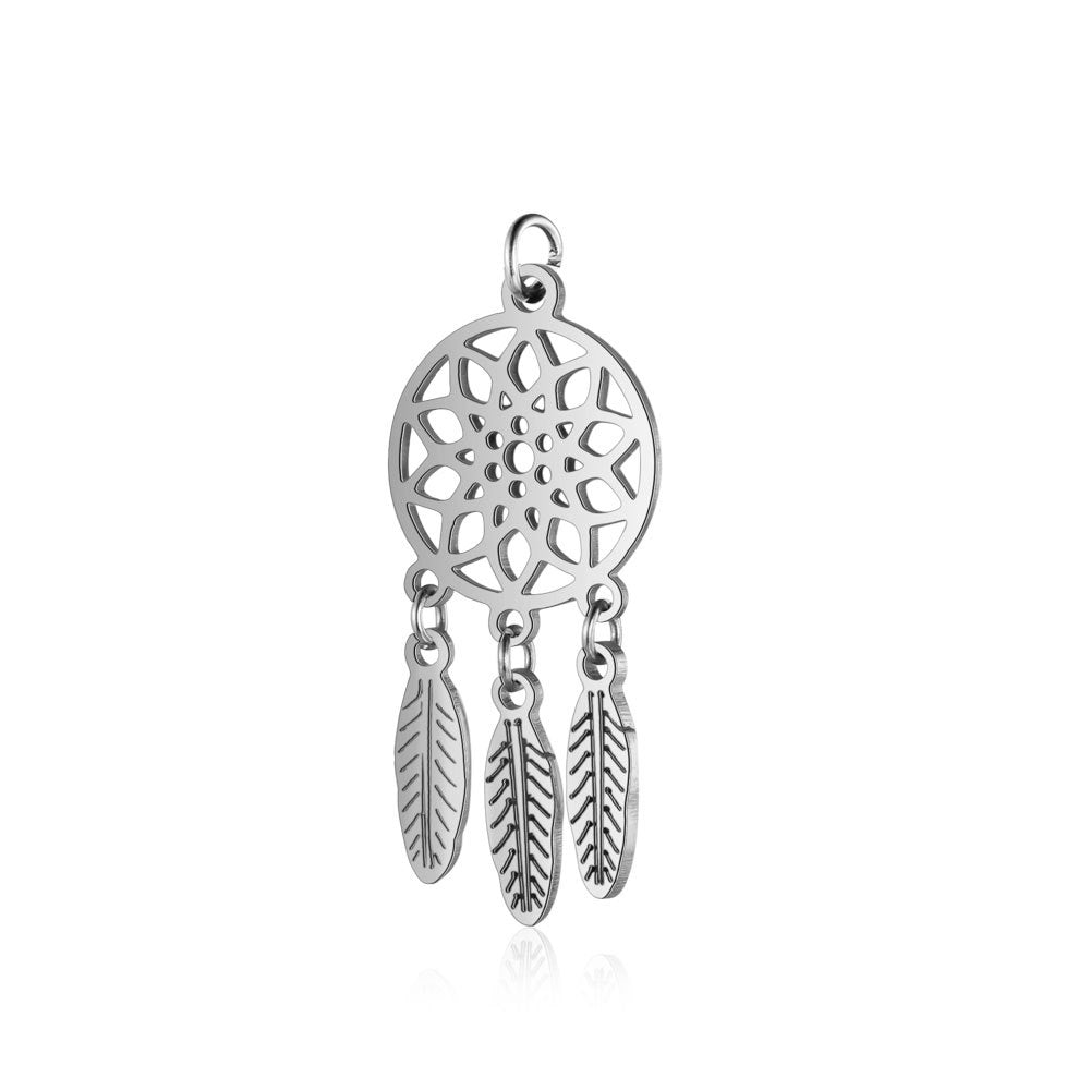 Laser-Cut Hollow Dreamcatcher Tassel Pendant In Indian Style