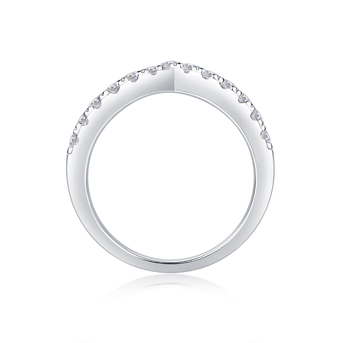 Rush - A Wedding Ring Set With Top-quality Moissanite S925 Silver And Platinum-plated Diamond Can Be Inspected With A Diamond Pen