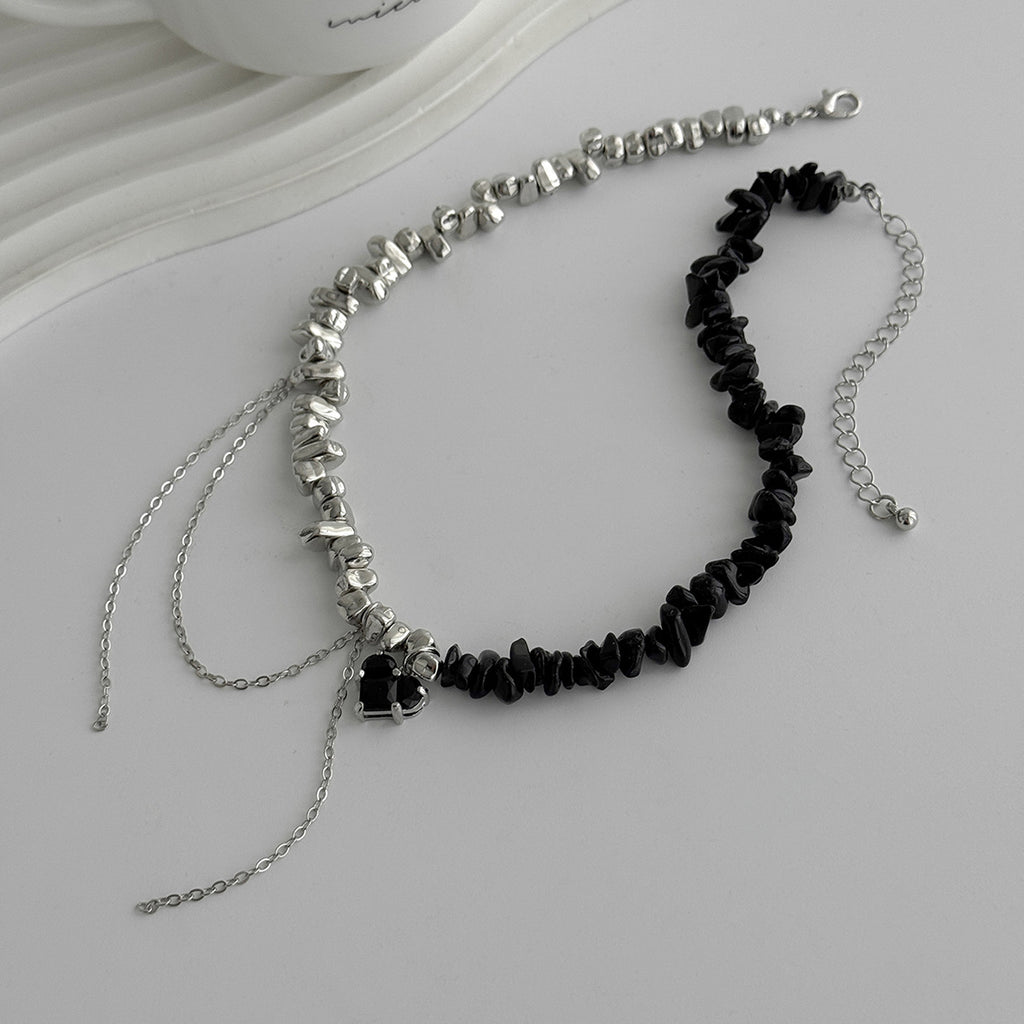 Cool Minimalist Cross Tassel Heart Pearl Necklace