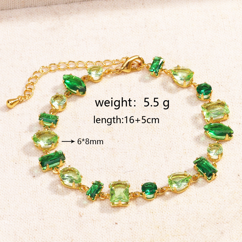 Stylish Zircon Color Bracelet In The Instagram Style