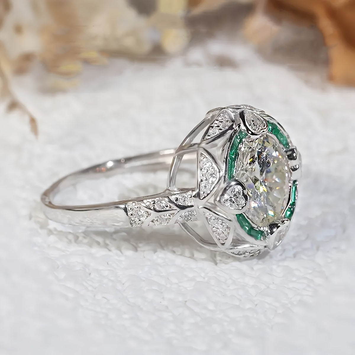 Sleek And Elegant Zircon Ringstylish Light Luxury