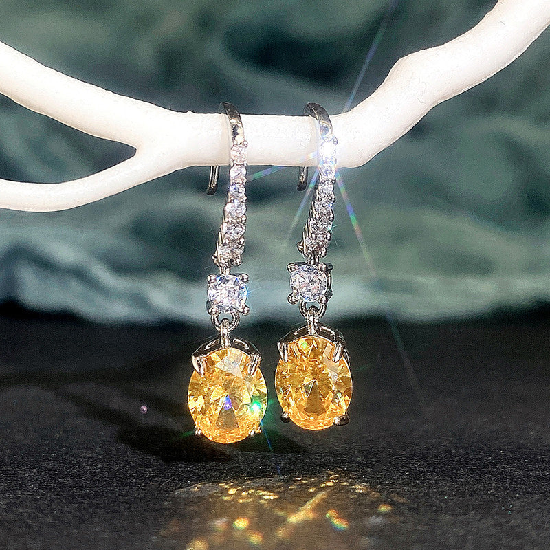 Fashionable Colored Diamond Earrings For Women