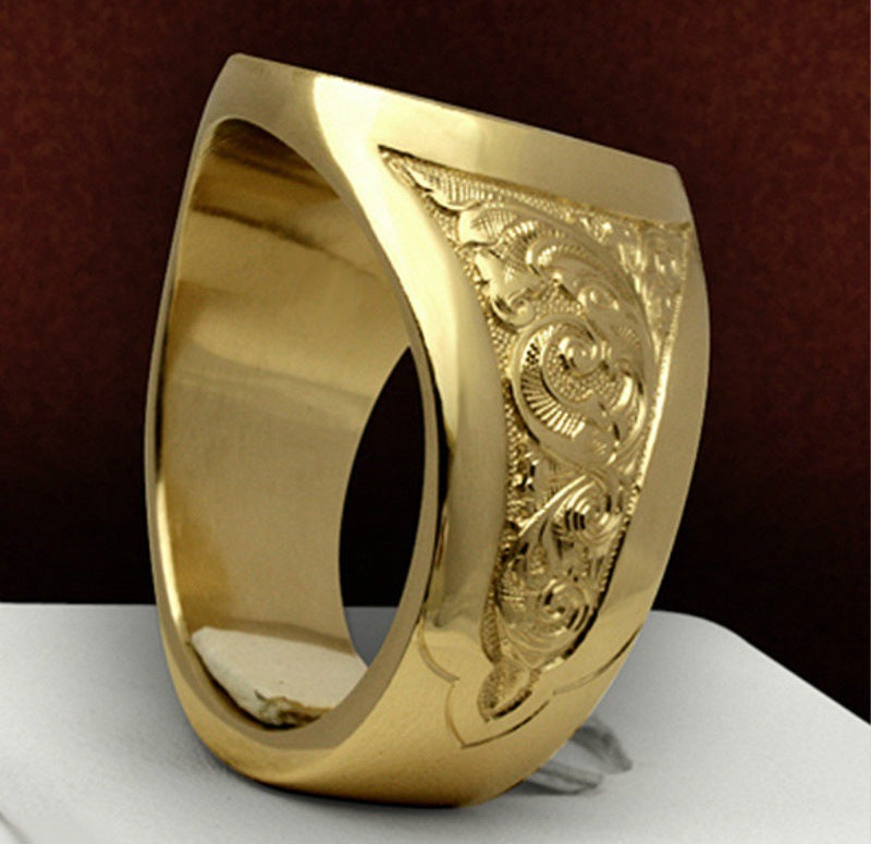 Crown, Lion And Shield Badge Ring