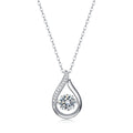 Dynamic And Alluring - A Fashionable And Trendy Necklace Pendant Set With Top-quality Moissanite S925 In Silver And Platinum-plated. It Can Be Tested With A Diamond Pen