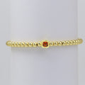 December Square Birthstone Bracelet In Brass