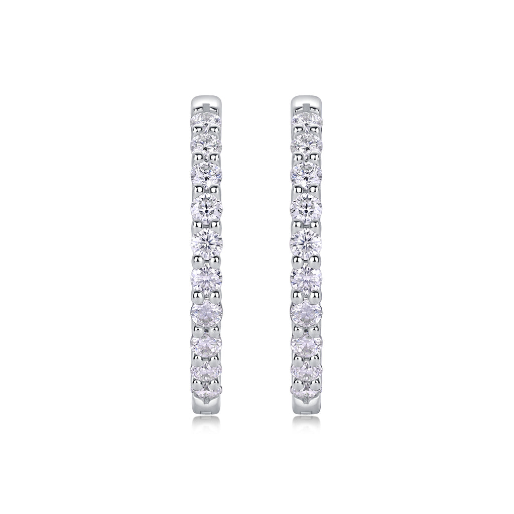 Mermaid - A Fashionable And Trendy Accessory Set With Top-quality Moissanite S925 Silver And Platinum-plated Stud Earrings. It Can Be Tested In Gold Rose Gold With A Diamond Pen