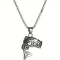 Retro Bigmouth Bass Pendant Necklace
