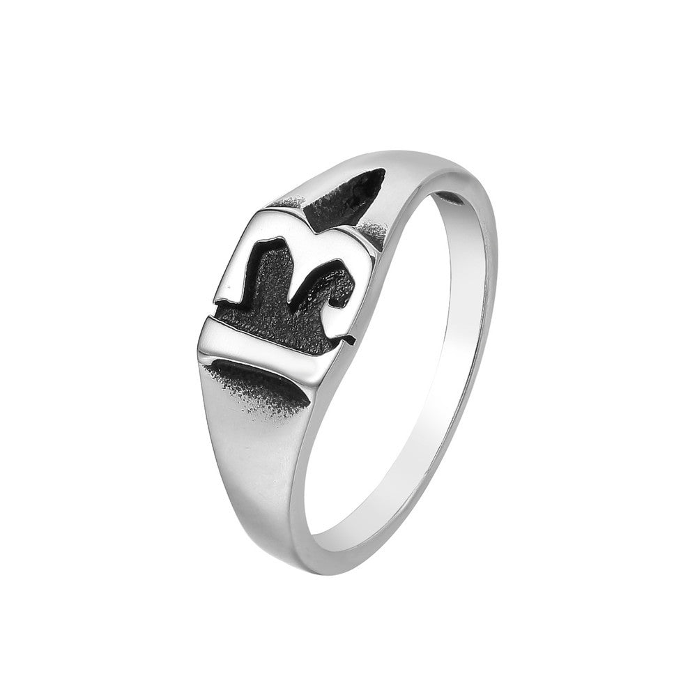 Vintage-style Titanium Ring For Men