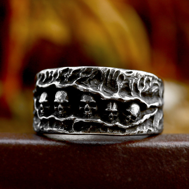 Men's Versatile Retro Style Stainless Steel Men's Ring